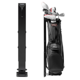 ClubsDock Pro Black front and side view + golfbag
